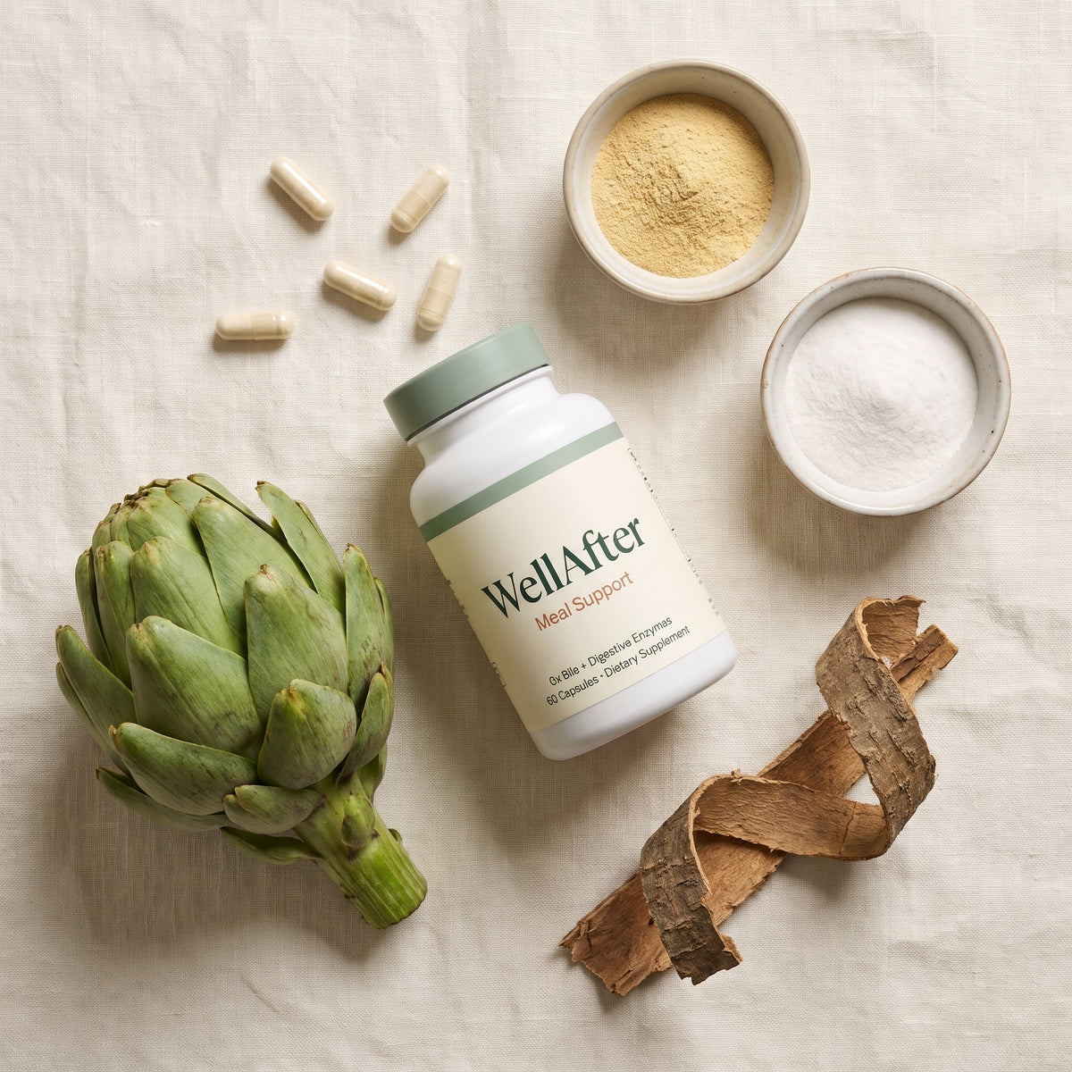WellAfter ingredients flat lay